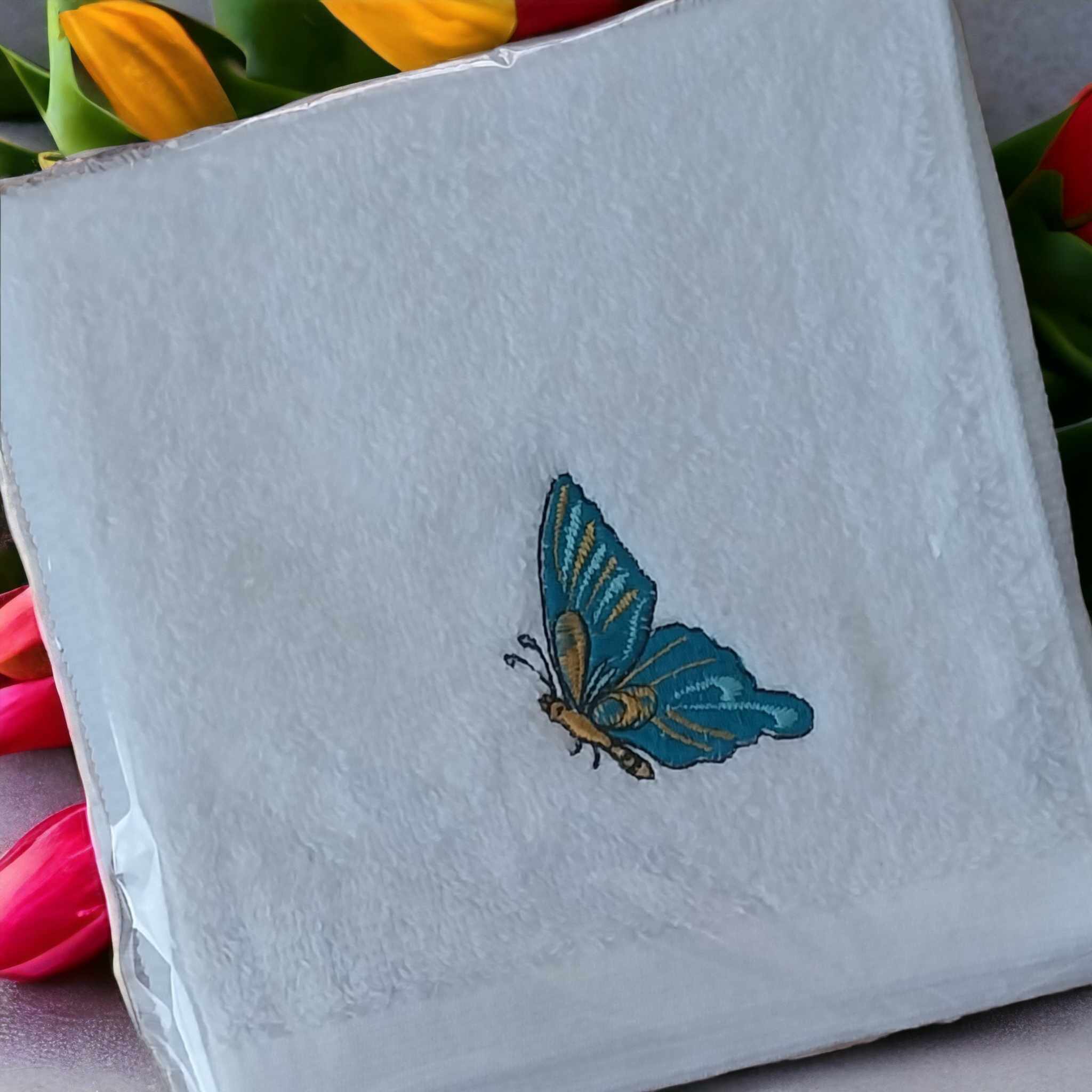 355038822_253274154010675_4923000543651539200_n.jpg Children's & Baby's Personalised Embroidered Butterfly Face Washer - Image 1