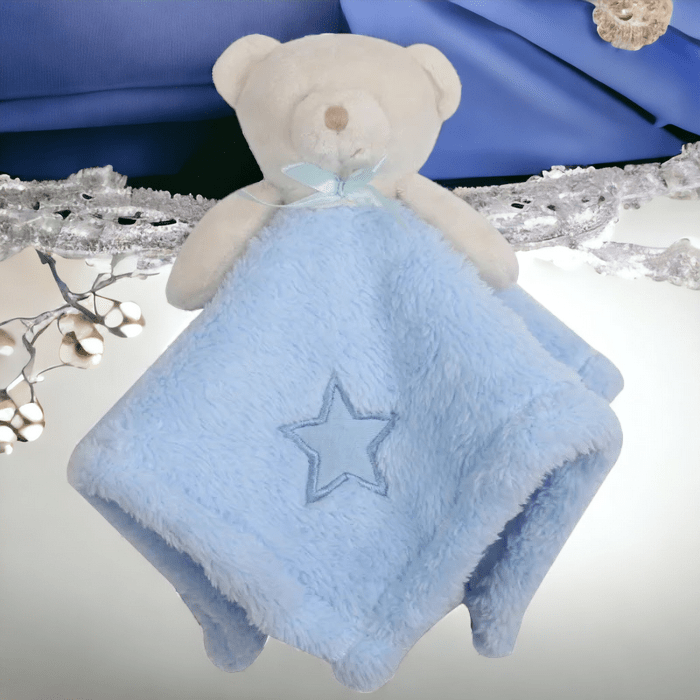 H094b6ba3c8d049aeb31f9200d62f00043-PhotoRoom.png Embroidery Blanks Blue Teddy Comfort Blanket x 10 - Image 1