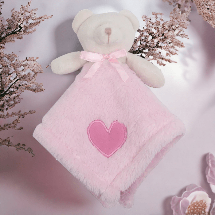 H9b9feaa5bd914f63a48f7f27022edb70Y-PhotoRoom.png Embroidery Blanks Pink Teddy Comfort Blanket x 10 - Image 1