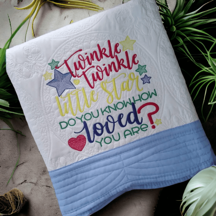 il_fullxfull-PhotoRoom-1-PhotoRoom.png Embroidered Twinkle, Twinkle Little Star Heirloom Baby Cot Quilt - Image 1