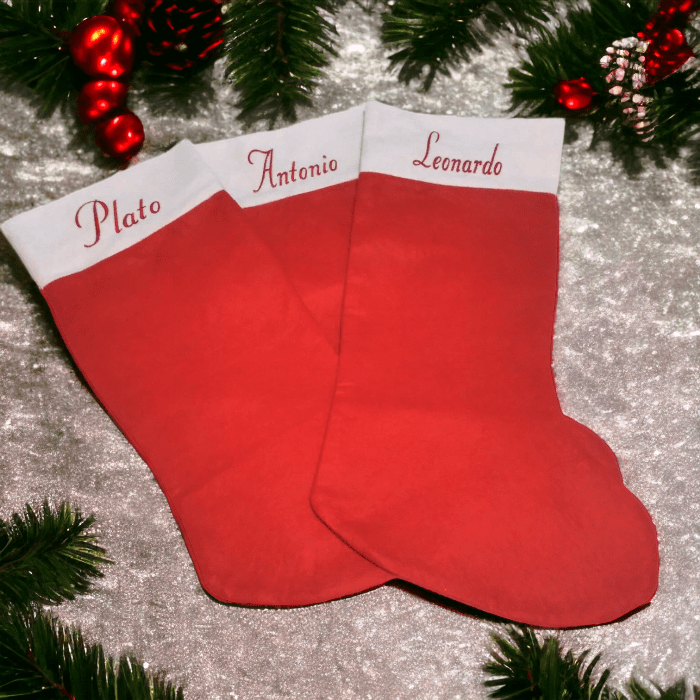 312158630_632546825207874_8402410986748957779_n-PhotoRoom Children's, Adult's, Christmas Stocking Embroidery, HTV Blanks x 5 - Image 1